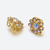 Alloy Multi-Strand Rhinestone Links ALRI-H213-28G-4