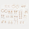 180Pcs 5 Style Glass Imitation Pearl Beads GLAA-AR0001-64-6