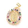 Brass Micro Pave Cubic Zirconia Pendants KK-I657-32G-A-2