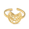 304 Stainless Steel Open Cuff Ring LS-RJEW-C063-02G-2