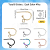 24Pcs 6 Colors 304 Stainless Steel Stud Earring Findings STAS-SC0009-55-2
