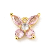 Rack Plating Brass Micro Pave Cubic Zirconia Charms KK-P277-22G-2
