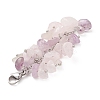 Natural Rose Quartz & Amethyst Chip Beaded Pendant Decorations HJEW-JM01234-01-3