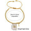 Adjustable Brass & Natural Shell Charm Bracelets MV3027-4