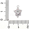304 Stainless Steel Micro Pave Cubic Zirconia Flower Connector Charms STAS-U042-01P-01-3
