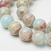 Synthetic Aqua Terra Jasper Beads Strands G-P237-02-4mm-1