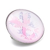 Breast Cancer Awareness Ribbon Glass Brooches JEWB-L019-01A-2
