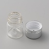 Column Glass Empty Pill Bottle with Aluminum Screw Top Lids CON-WH0092-44A-2