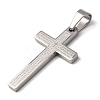 304 Stainless Steel Religion Bible Cross Pendants STAS-F323-11P-2