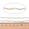 Two Tone 304 Stainless Steel Curved Bar Link Chains CHS-G049-01GP-2