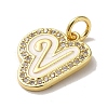 Brass Micro Pave Cubic Zirconia Pendants KK-K354-02G-V-2