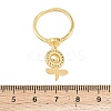 Brass Micro Pave Cubic Zirconia Pendant Finger Rings for Women RJEW-A090-02G-5
