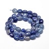Natural Dyed & Heated Blue Aventurine Smooth Nuggets Beads Strands G-J335-34-2