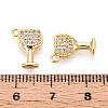 Brass Micro Pave Cubic Zirconia Charms KK-N263-67G-3