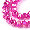 Baking Painted Glass Beads Strands DGLA-A034-J8mm-B11-3