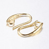 Brass Earring Hooks KK-K197-A-61G-2
