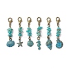 6Pcs Ocean Theme Alloy Pendant Decorations HJEW-JM02929-1