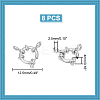 8Pcs 304 Stainless Steel Spring Ring Clasps STAS-UN0052-54-3
