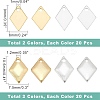 80Pcs 4 Styles Brass Charms KK-FH0003-80-2