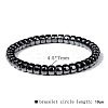 Synthetic Non-magnetic Hematite Beads Stretch Bracelets for Men RL7655-7-1