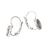 2Pcs 304 Stainless Steel Leverback Earring Settings STAS-YW0003-55F-1