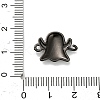 Halloween Brass Light Grey Enamel Connector Charms KK-F915-04A-B-3