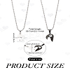1 Set Stainless Steel Couple Heart Pendant Ball Chain Necklaces for Women Men NJEW-LP0001-61A-2