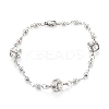 304 Stainless Steel Link Bracelets STAS-A052-20P-1