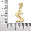 Brass Micro Pave Cubic Zirconia Pendants KK-M319-02G-Z-3