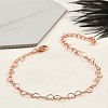 Brass Heart Link Bracelets for Women BJEW-G735-07RG-1