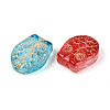 Baking Paint Transparent Glass Beads DGLA-N018-14-2
