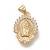 Brass Pendants X-ZIRC-L099-041G-1