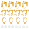 SUNNYCLUE 18Pcs 3 Style Brass Clip-on Earring Findings FIND-SC0003-96G-1