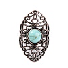Synthetic Turquoise Retro Finger Rings RJEW-B067-02R-20-2