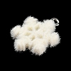 Christmas Flocky Opaque Resin Pendants LS-RESI-C064-01C-3