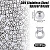 304 Stainless Steel Spacer Beads STAS-SC0006-87C-2