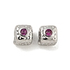 Brass Micro Pave Cubic Zirconia Beads KK-G490-18P-02-1