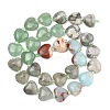 Gradient Color Synthetic Shoushan Stone & Natural Peace Jade & Green Aventurine & Labradorite Beads Strands G-B185-A05-4