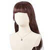 Natural Gemstone Teardrop Pendant Necklace NJEW-JN03900-3