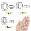   24Pcs 3 Styles Zinc Alloy Spring Gate Rings FIND-PH0007-91-2
