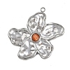 304 Stainless Steel Resin Pendants STAS-G363-08P-1