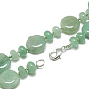 Natural Green Aventurine Beaded Necklaces NJEW-S393-18-2