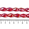Transparent Electroplate Glass Beads Strands EGLA-N013-T10mm-B12-4