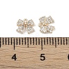 Brass Micro Pave Clear Cubic Zirconia Pendants KK-K351-46C-G-3