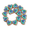 Handmade Heart Lampwork Beads Strands LAMP-P069-04A-03-1