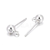 925 Sterling Silver Ear Stud Findings STER-K167-042D-S-2