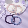 4Pcs Constellation 8mm Round Natural Amethyst & Rose Quartz & White Jade Imitation Aquamarine & White Jade Imitation Morganite Beaded Stretch Bracelets for Women BJEW-JB10633-2