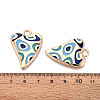 Rack Plating Alloy Enamel Pendants PALLOY-T091-15F-3