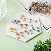 80Pcs 8 Style 304 Stainless Steel Stud Earring Findings STAS-PJ0001-40-6