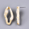 Opaque Resin Stud Earrings X-EJEW-T012-05-A02-4